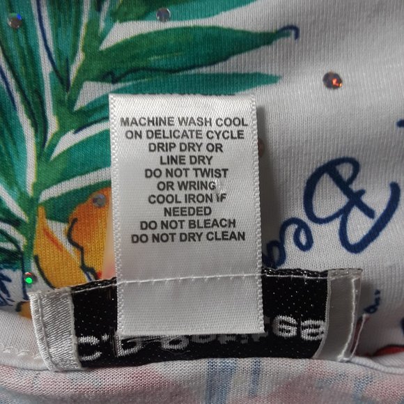 CD Petites Palm Beach Tropical Bedazzled Top - Picture 7 of 7